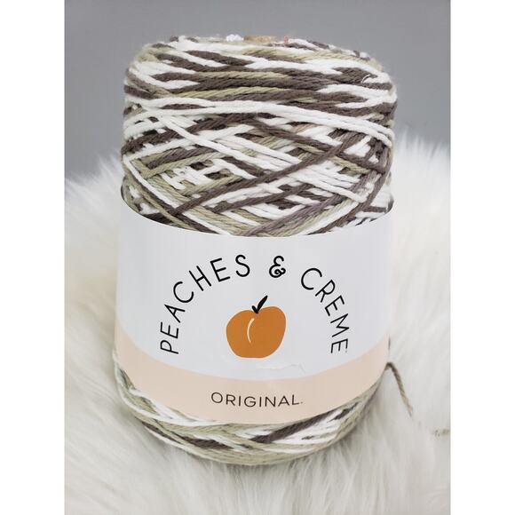Peaches & Creme Cream Yarn 14 oz Cone 100% Cotton 4 ply Chocolate Milk New Cream - Picture 1 of 6